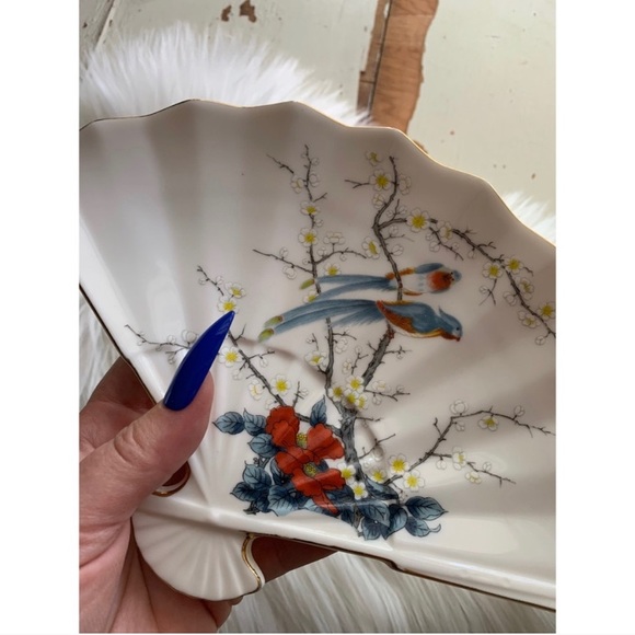 vintage Jay : fine china fan shaped plate - Picture 5 of 10
